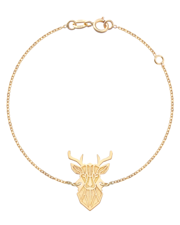 Bratara CERVUS, Aur Alb 14k