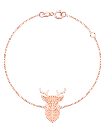 Bratara CERVUS, Aur Alb 14k