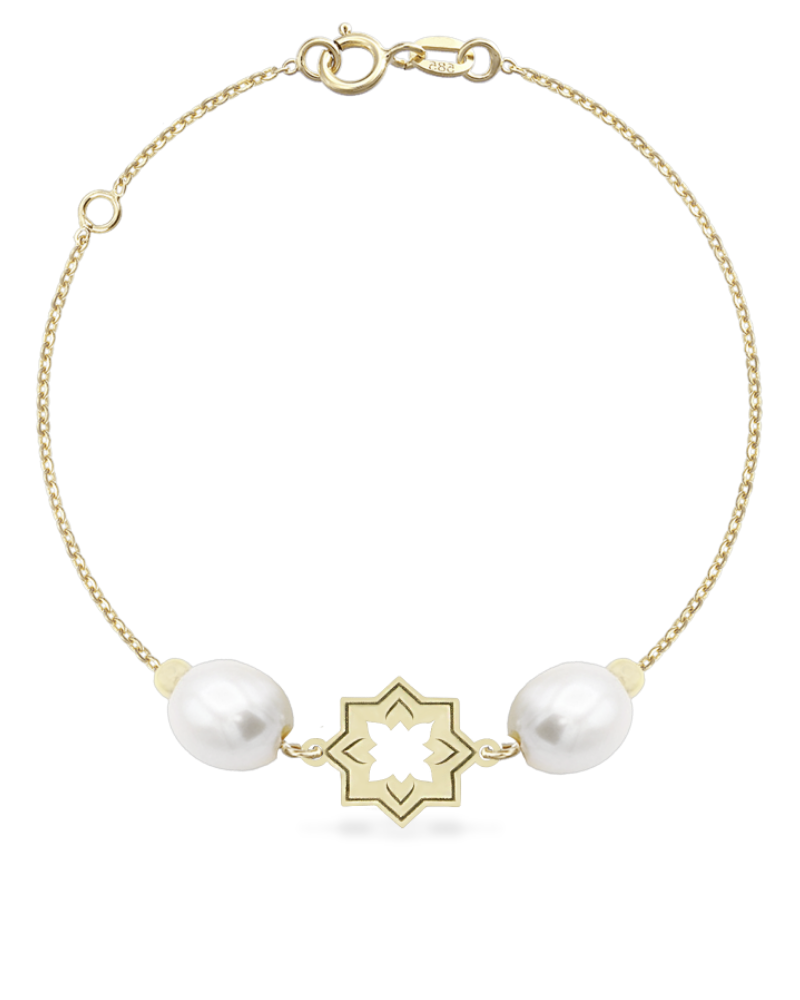 bratara-dama-perle-aur-galben
