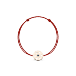 Bratara DARK BLUE STAR cu Safir Natural, Aur Alb 14K pe snur