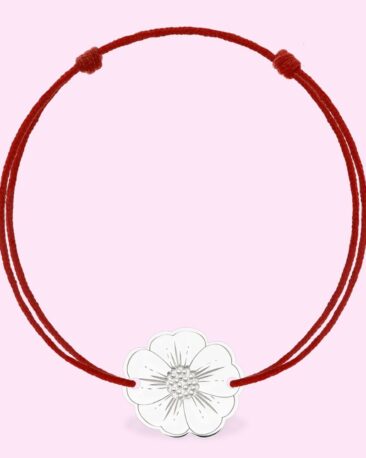 Bratara - Martisor ORIENT FLOWER din Argint Premium, pe snur