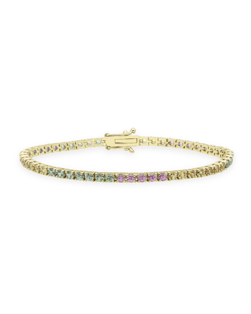 bratara-tennis-dama-aur-galben-safire-colorate