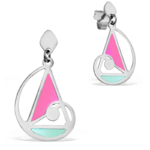 cercei-art-nouveau-aur-alb-email-colorat