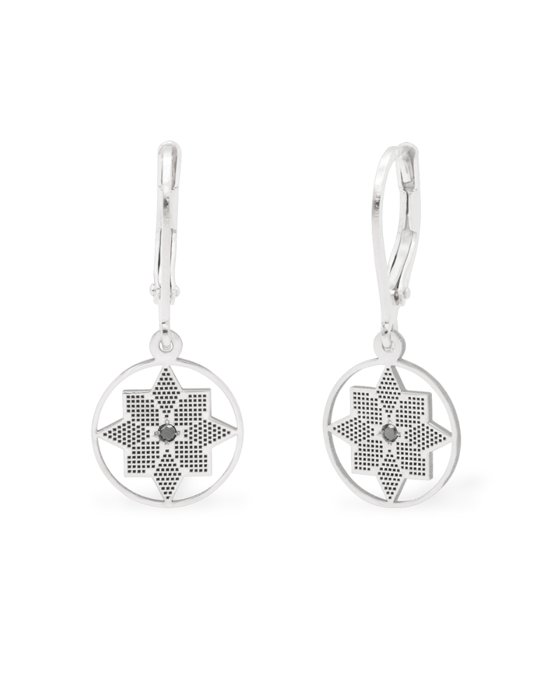 cercei-aur-alb-modele-romanesti-diamante-negre