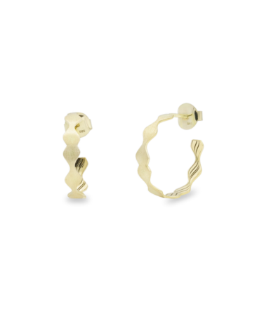 Cercei HOOPS AURORA BOREALIS, aur galben 14k