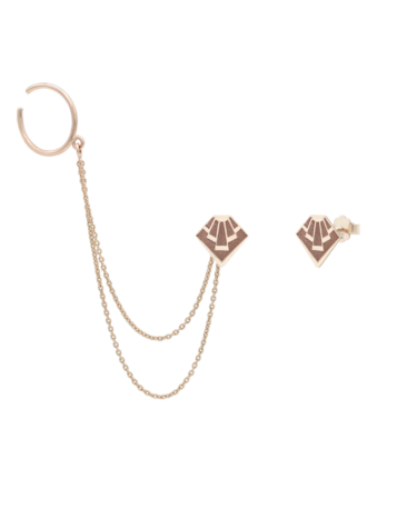 cercei-lantisoare-ear-cuff-aur-roz-new-york