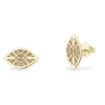 Cercei pe lobul urechii THE EYE, Aur Alb 14K