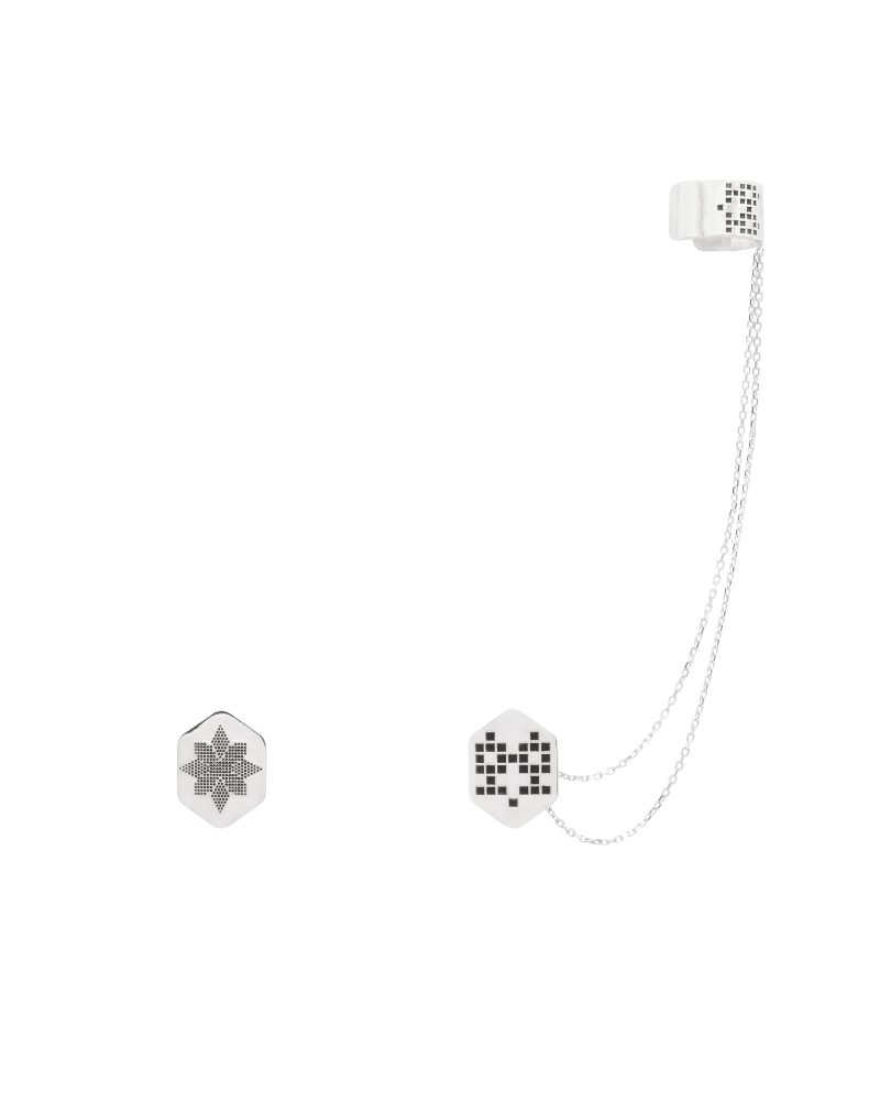 cercei-tip-ear-cuff-aur-alb-motive-romanesti