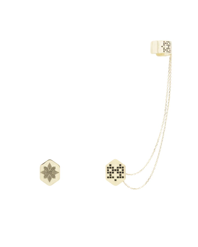cercei-tip-ear-cuff-aur-galben-motive-romanesti