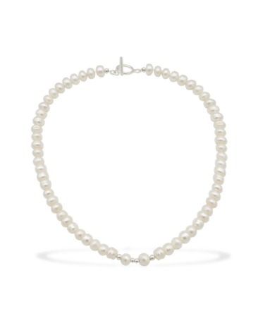 Colier WHITE MOUSSE cu Perle si Argint 925