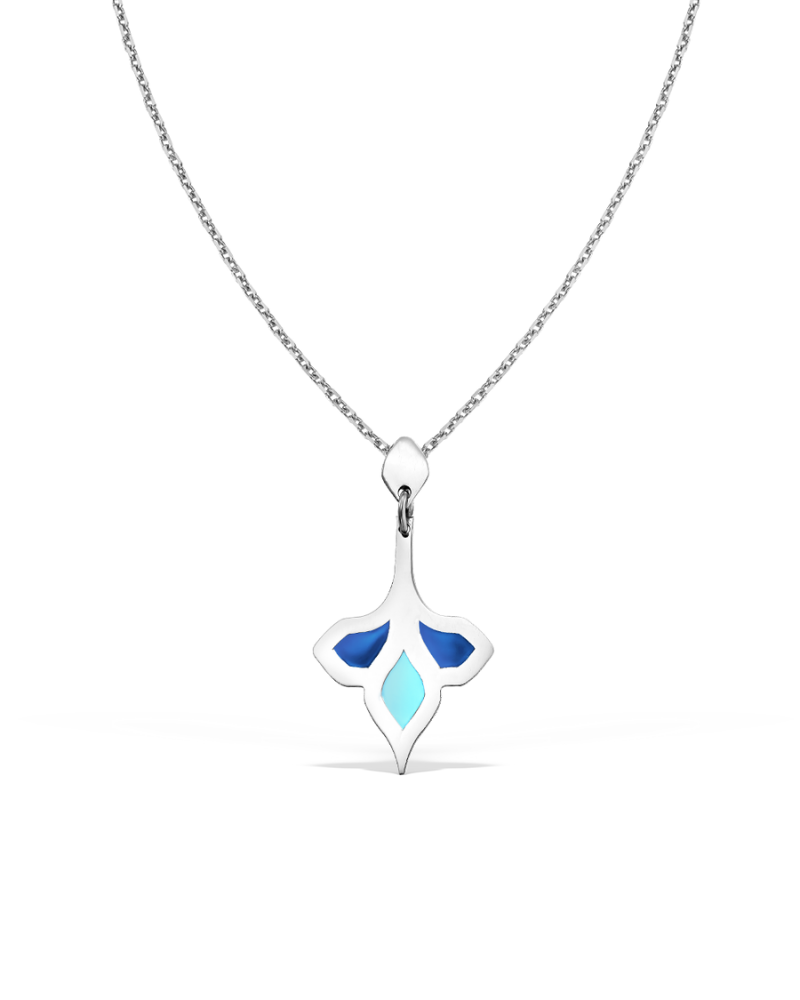 colier-floare-aur-alb-email-colorat-albastru