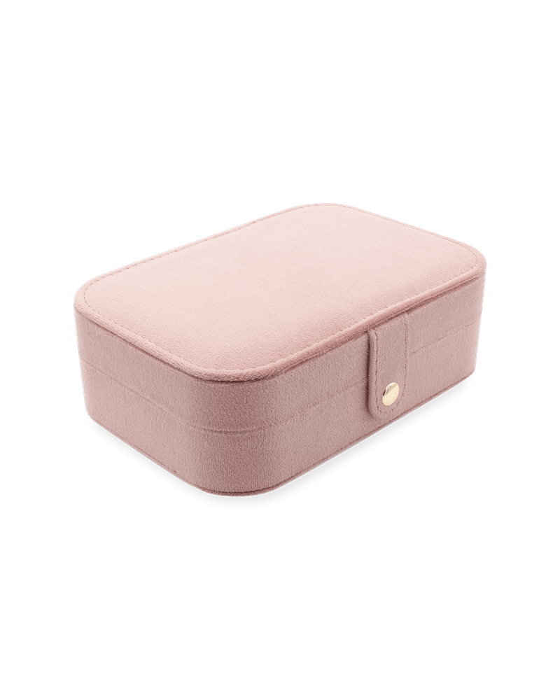 Cutie din catifea roz pentru organizarea bijuteriilor