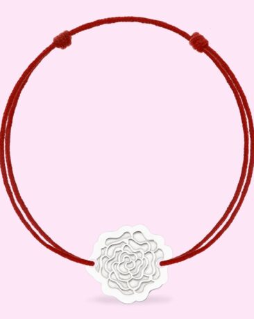 Bratara - Martisor ORIENT FLOWER din Argint Premium, pe snur