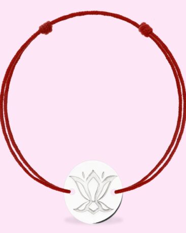 Bratara - Martisor ORIENT FLOWER din Argint Premium, pe snur