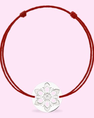 Bratara - Martisor ORIENT FLOWER din Argint Premium, pe snur