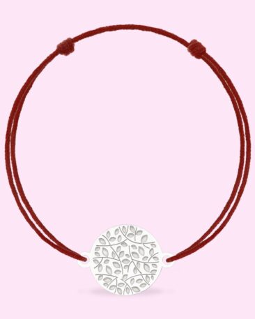 Bratara - Martisor ORIENT FLOWER din Argint Premium, pe snur
