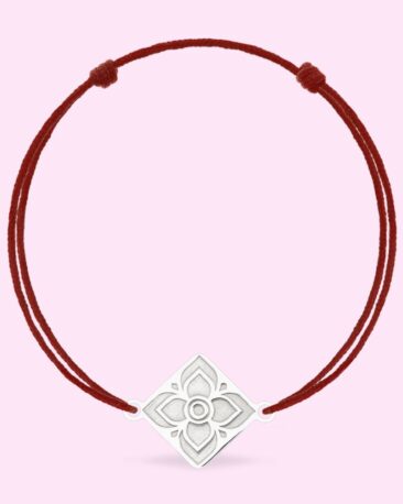 Bratara - Martisor ORIENT FLOWER din Argint Premium, pe snur