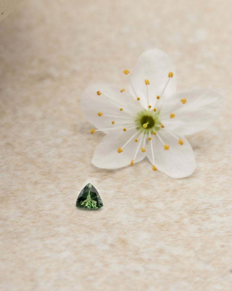 Safir Natural Verde, 0.35 ct