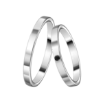 Verighete THE BRIGHTNESS cu Diamant Natural Negru, Aur Alb 14K