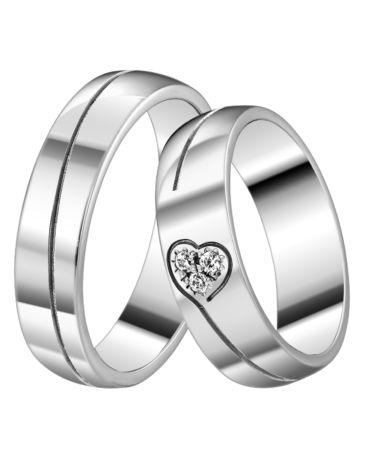 Verighete cu 3 diamante, MELTING HEART