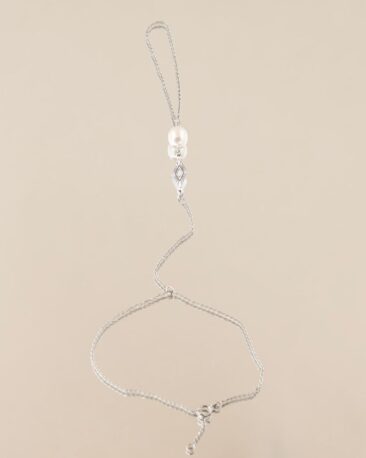 Bratara in stil oriental ARAMAIQ cu Perla Naturala de Cultura, Aur Galben 14K