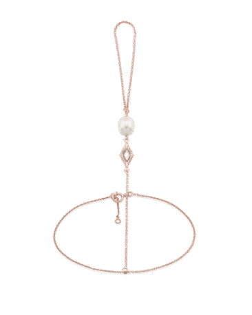 Bratara in stil oriental ARAMAIQ cu Perla Naturala de Cultura, Aur Galben 14K