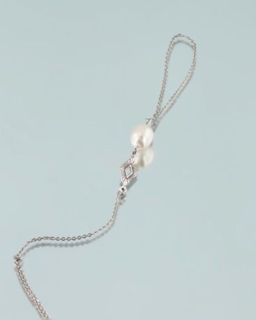 Bratara in stil oriental ARAMAIQ cu Perla Naturala de Cultura, Aur Galben 14K