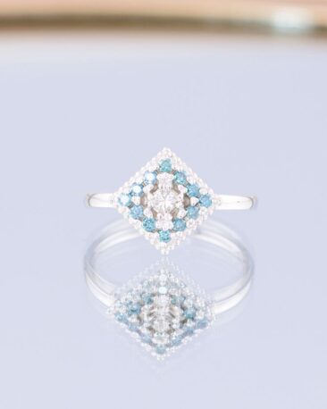 Inel de Logodna WINTERLAND cu Diamante Naturale 0.28 ct, Aur Alb 14K