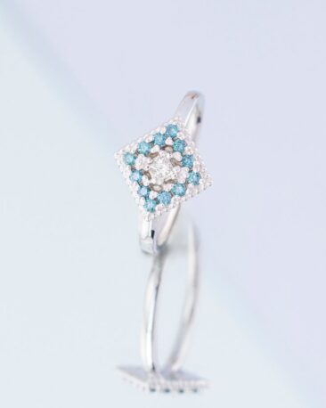 Inel de Logodna WINTERLAND cu Diamante Naturale 0.28 ct, Aur Alb 14K