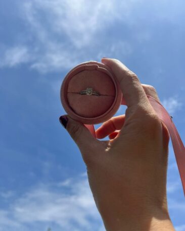 Inel DOUBLE JOY cu Diamante Naturale, Aur Alb 14K