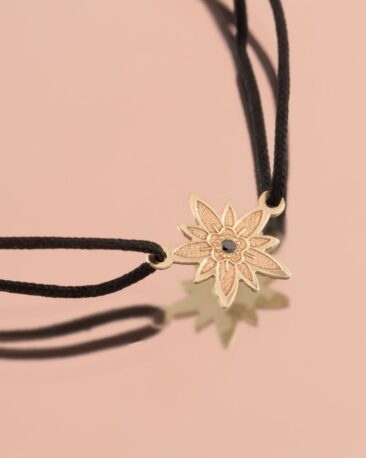 bratara-dama-floare-de-colt-aur-diamant-negru-snur