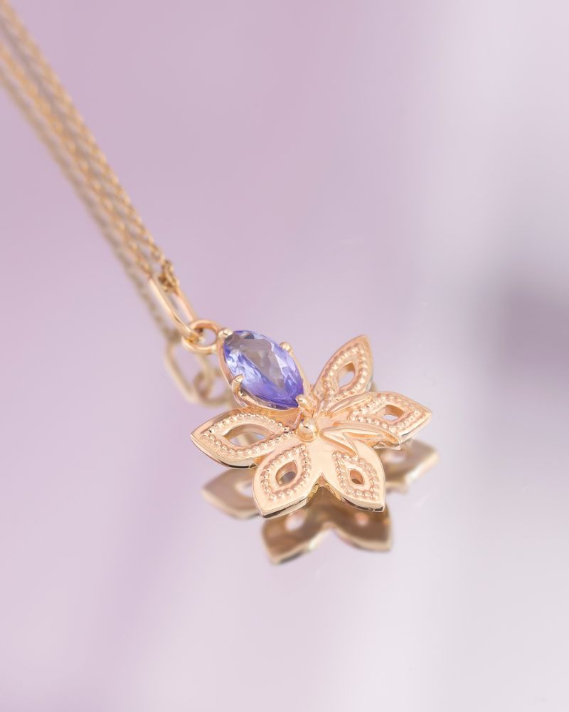 colier-dama-aur-floare-tanzanit