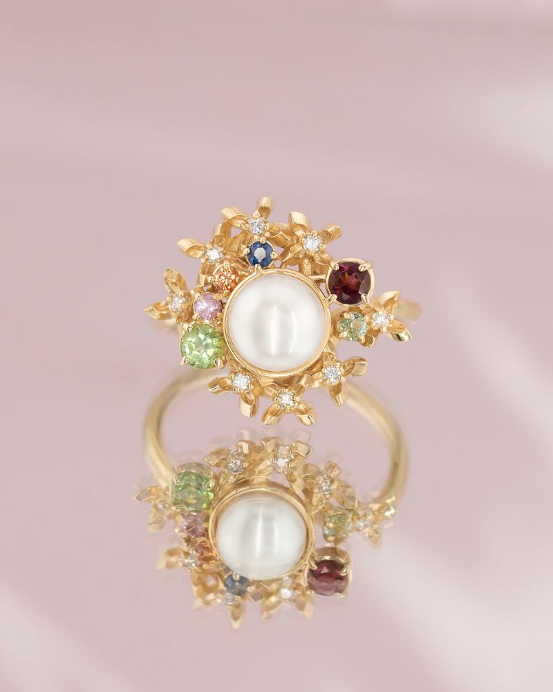 Bratara Fixa LUMINIS cu Safire Naturale, Rubin Natural si Smarald Natural, Aur Galben 14K