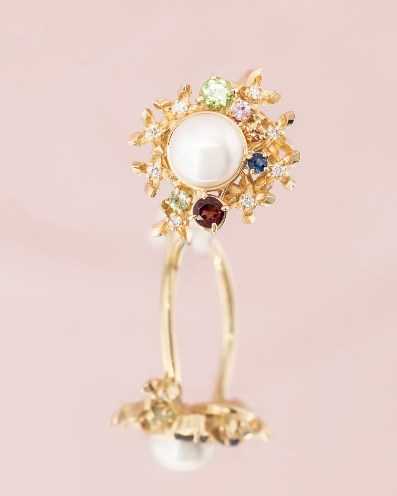 Bratara Fixa LUMINIS cu Safire Naturale, Rubin Natural si Smarald Natural, Aur Galben 14K