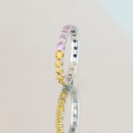 Bratara Fixa LUMINIS cu Safire Naturale, Rubin Natural si Smarald Natural, Aur Galben 14K