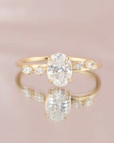 Inel de logodna CÉLESTE cu Diamante Lab-grown, Aur Galben 14K