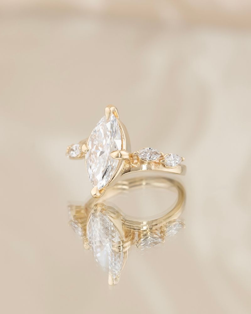 Inel de logodna VOLARE cu Diamante Lab-grown 2.3 ct, Aur Galben 14K