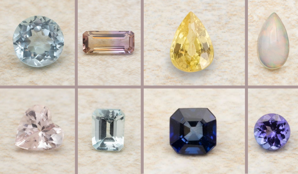 Pietre naturale, stralucitoare si pretioase, folosite pentru bijuterii custom-made.