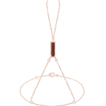 Bratara orientala din aur roz 14k cu granat natural.