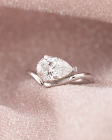 Inel de Logodna ECHO cu Diamant Lab-grown 1.55 ct, din Aur Alb 14K