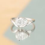 Inel de Logodna ECHO cu Diamant Lab-grown 1.55 ct, din Aur Alb 14K