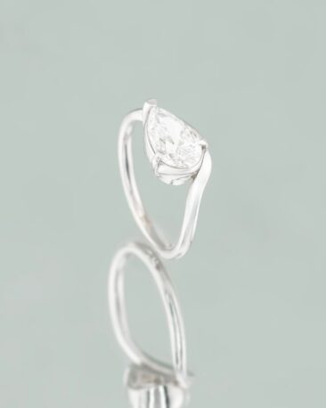 Inel de Logodna ECHO cu Diamant Lab-grown 1.55 ct, din Aur Alb 14K