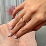 Inel de Logodna BLACK CHERRY cu Diamante si Safire Naturale, Aur Galben 14K