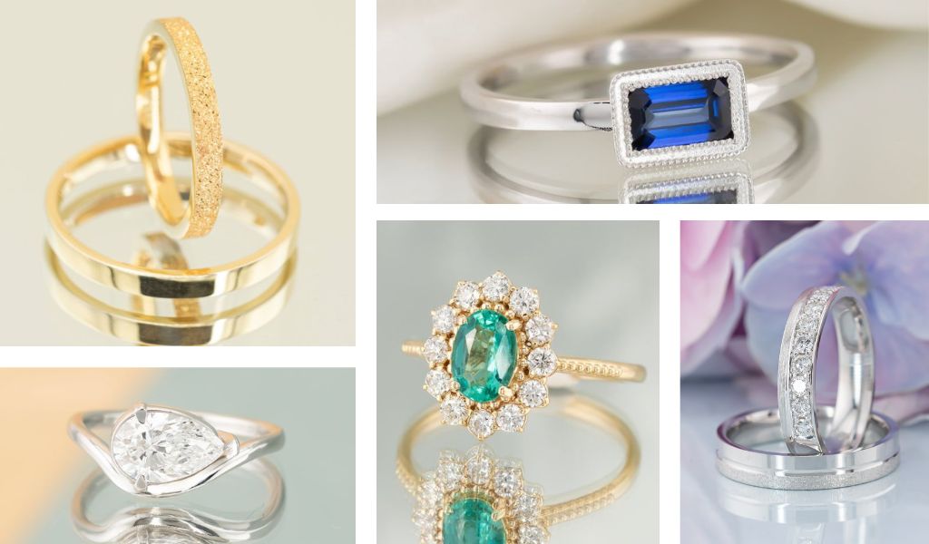 Bijuterii din aur 14k si 18k cu pietre pretioase personalizate si stralucitoare.