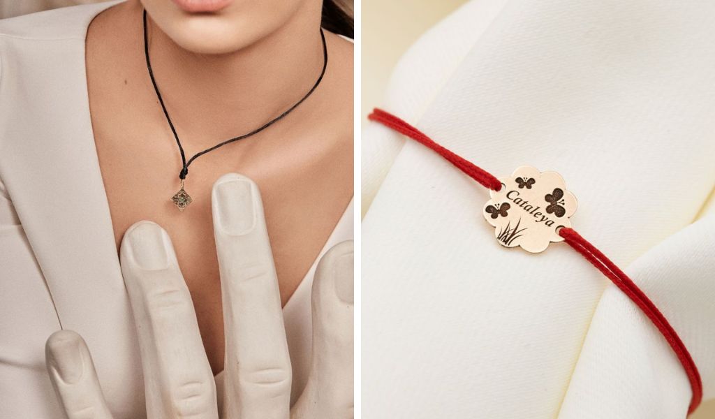Bratari din aur 14k pe snur personalizate.