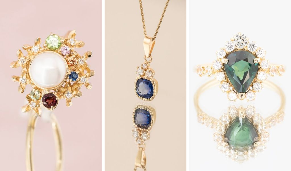 Bijuterii custom made din aur 14k si 18k cu pietre pretioase.