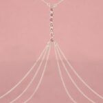 Body Chain din argint 925 cu turmaline roz.