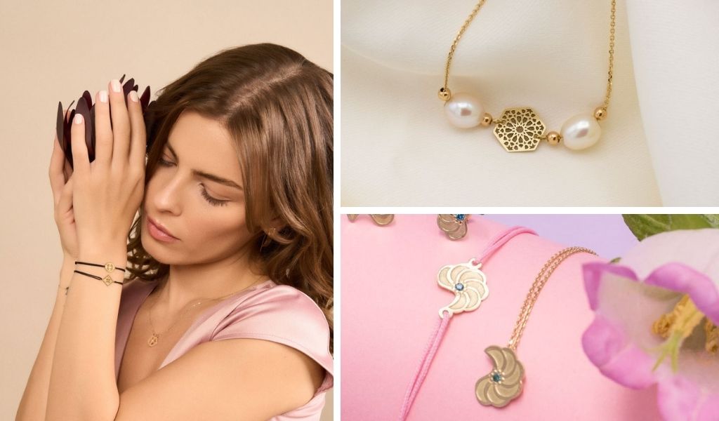 Bratari din aur 14k galben pe snur sau lantisor din aur.