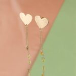 Cercei Unicat AMORE MIO cu 4 Safire Naturale Briolette, Aur Galben 14K