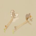 Cercei Unicat AMORE MIO cu 4 Safire Naturale Briolette, Aur Galben 14K